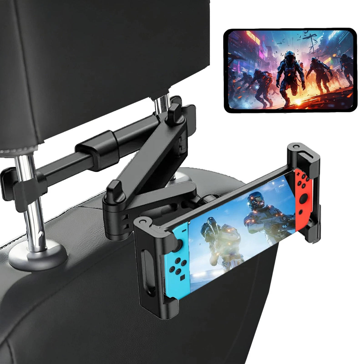 Telescopic Adjustable Headrest Tablet Holder for Car
