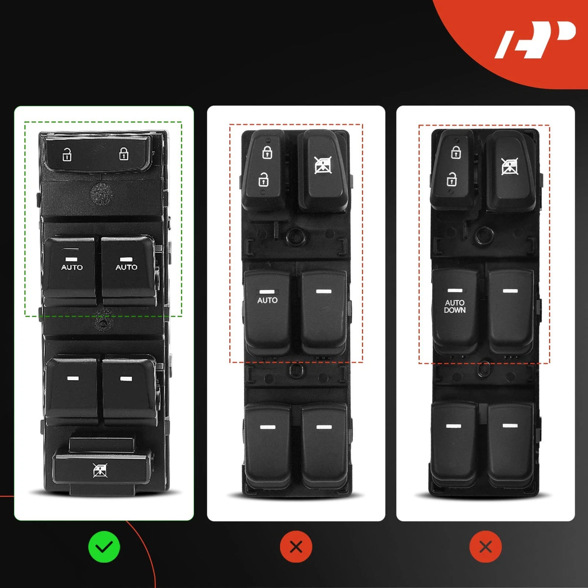 Front Left Power Window Switch for Hyundai Sonata (2015–2019) 93570C1010
