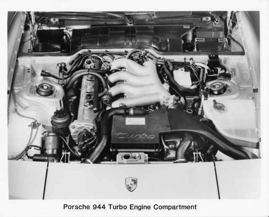 Engine Compartment Press Photo for Porsche 944 Turbo (1986)