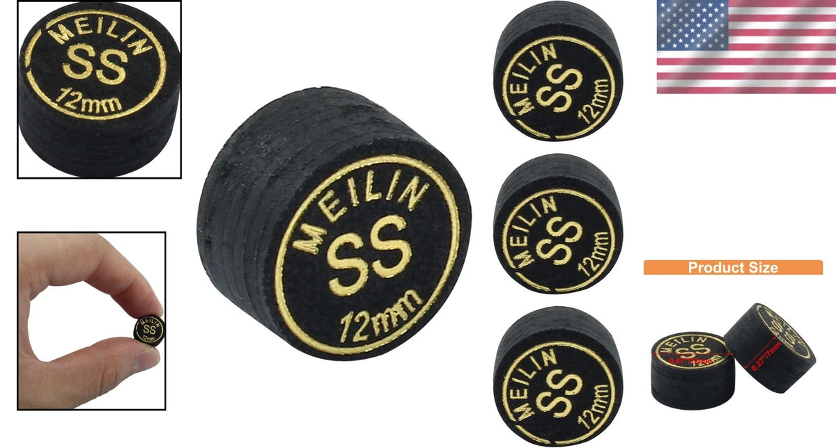 4PCS 12mm Super Soft Pool Cue Tips for Precision Billiards