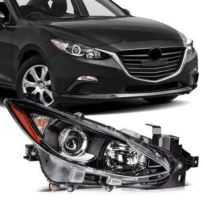 Passenger Side Headlight for Mazda 3 2.0L 2.5L (2014-2016)