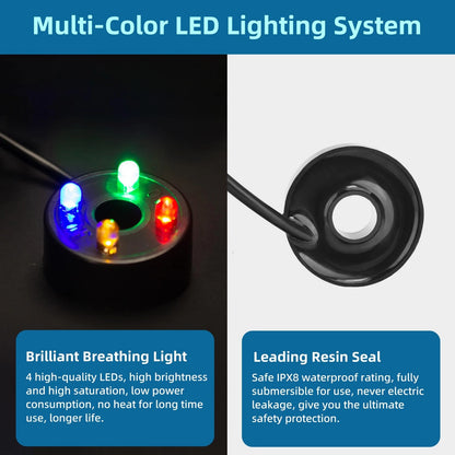 Mini Submersible Fountain Water Pump with LED Light for