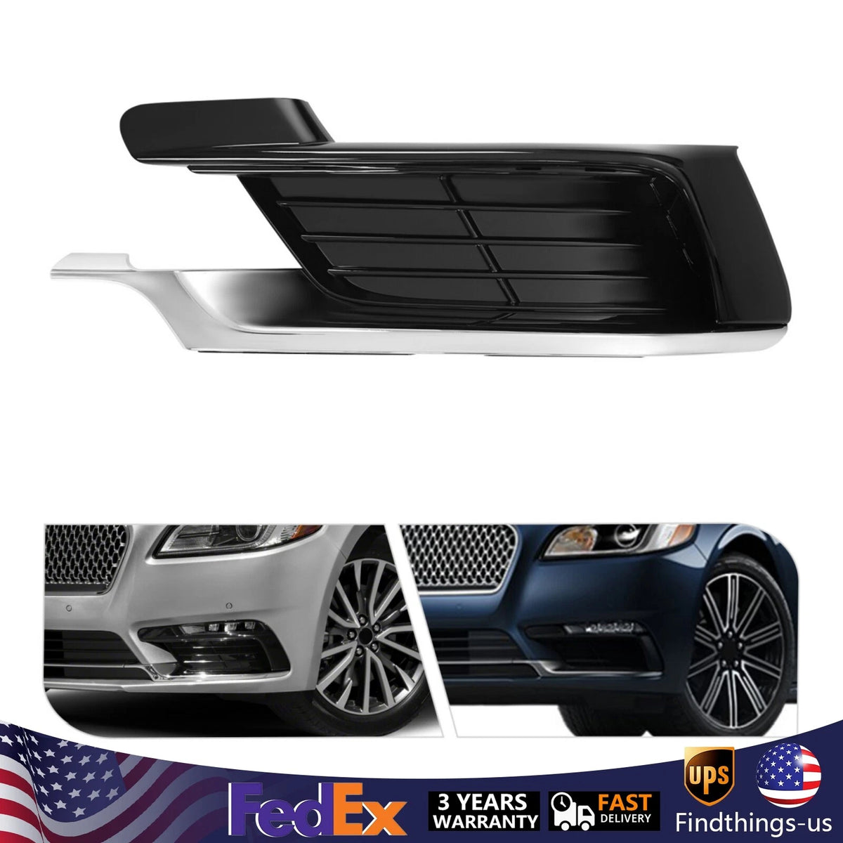 Front Left Bracket Fog Lamp Trim for Lincoln Continental (2017–2020) 1KPFD1230039