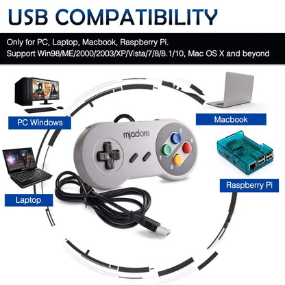 2X USB Controllers for SNES Retro Gaming
