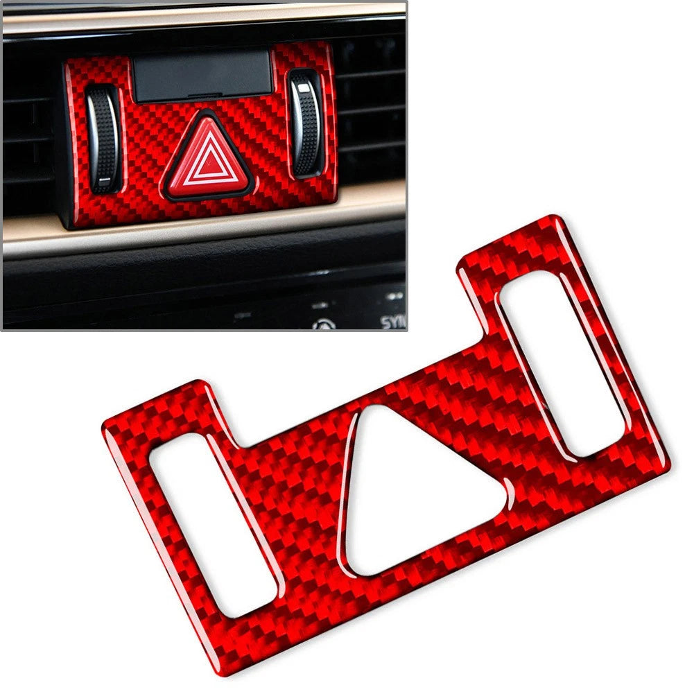 Carbon Fiber Mergency Light Button Frame Trim for Kia K3 Forte (2019–2021)