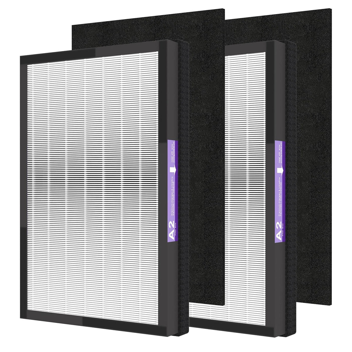 2 Pack HEPA Replacement Filter for 4.6" x 8.8" x 13.6"