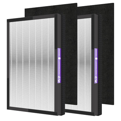 2 Pack HEPA Replacement Filter for 4.6" x 8.8" x 13.6"