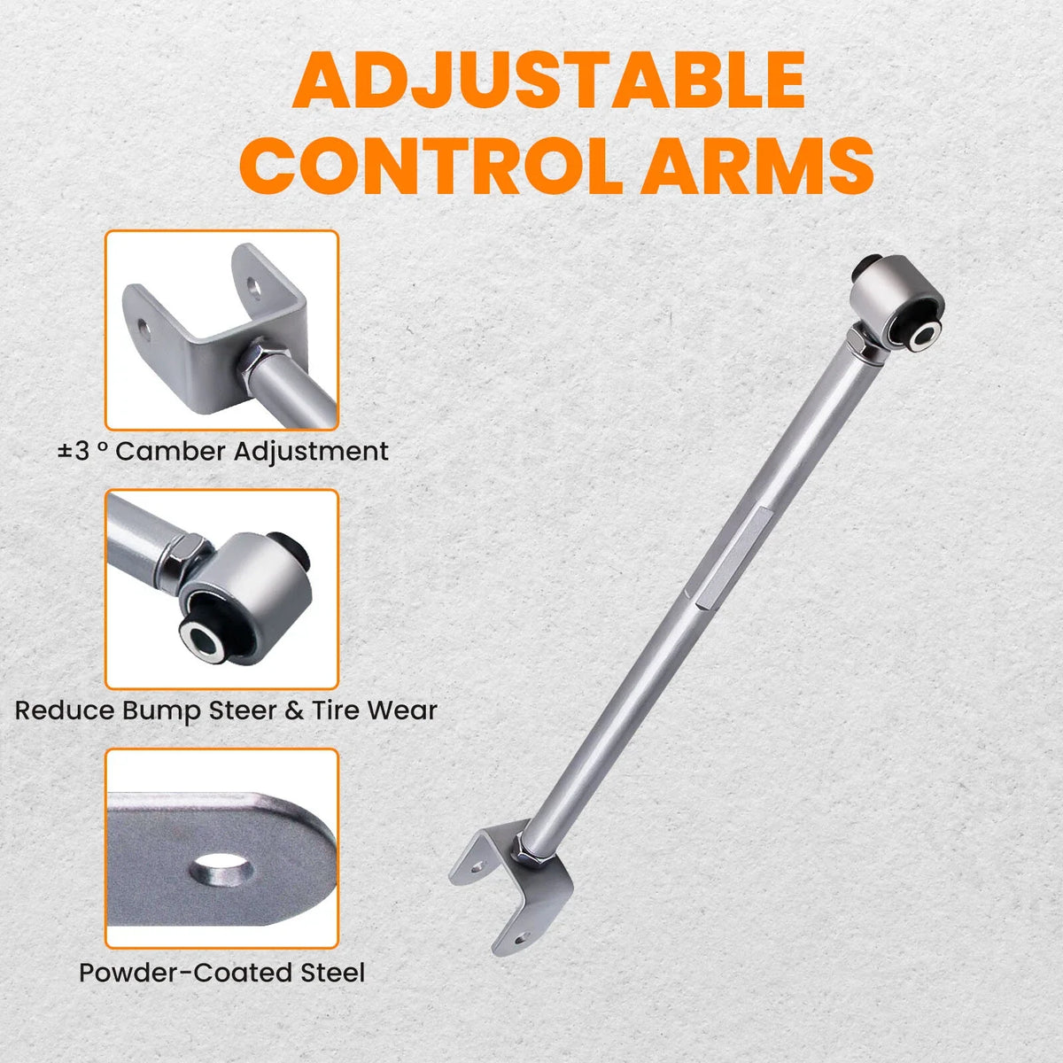 Camber Control Arm Bar Rods - Rear for BMW 3 Series E36 E46 E85 E89 Z3 X4