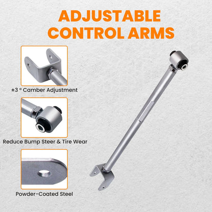 Camber Control Arm Bar Rods - Rear for BMW 3 Series E36 E46 E85 E89 Z3 X4