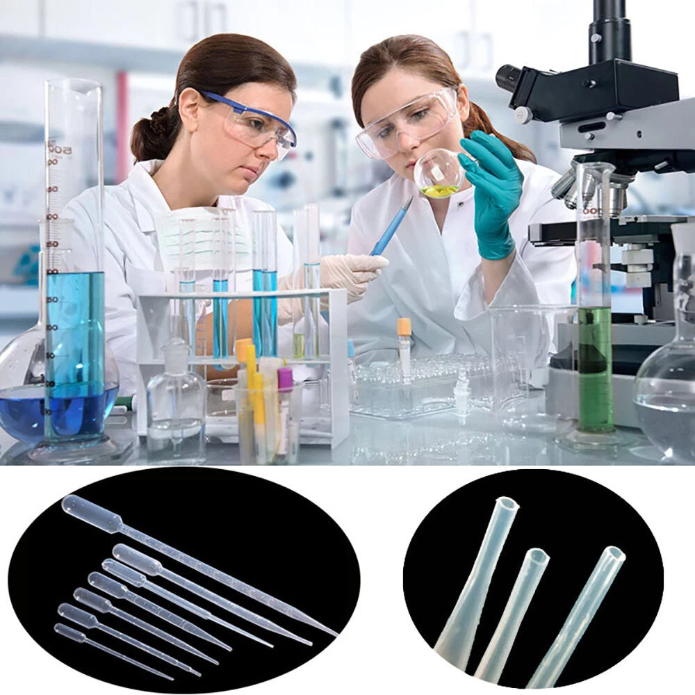 200 Pcs Disposable Plastic Eye Dropper Pipettes 1/2/3/5ml