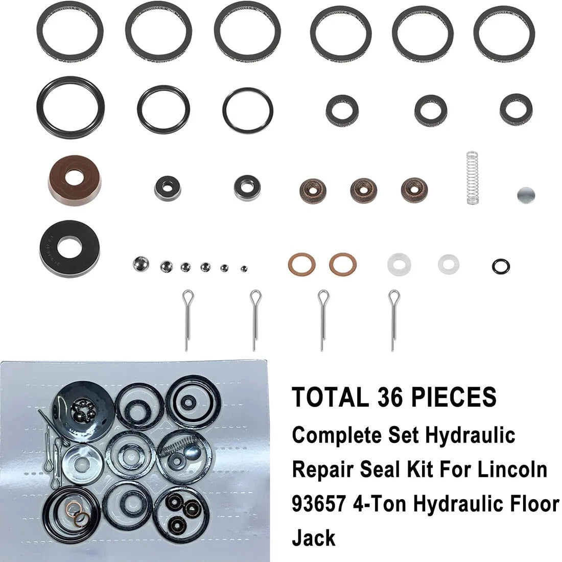 4 Ton Cylinder Repair Seal Kit for Lincoln Walker Floor Jack