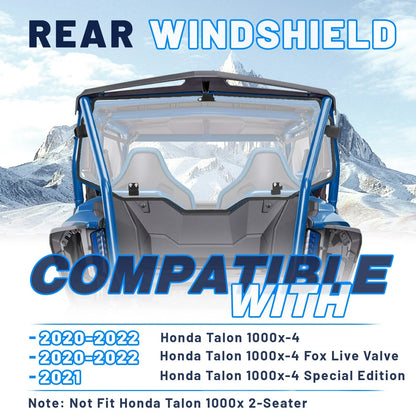 Rear Windshield for Honda Talon 1000X-4 Clear (2020-2023)