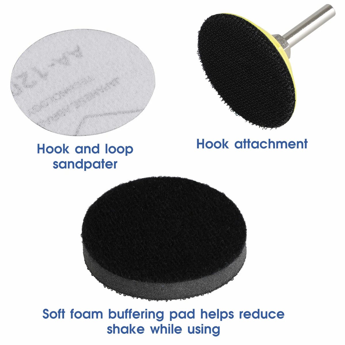 100pcs 2 Inch Sanding Discs Pads Hook & Loop for