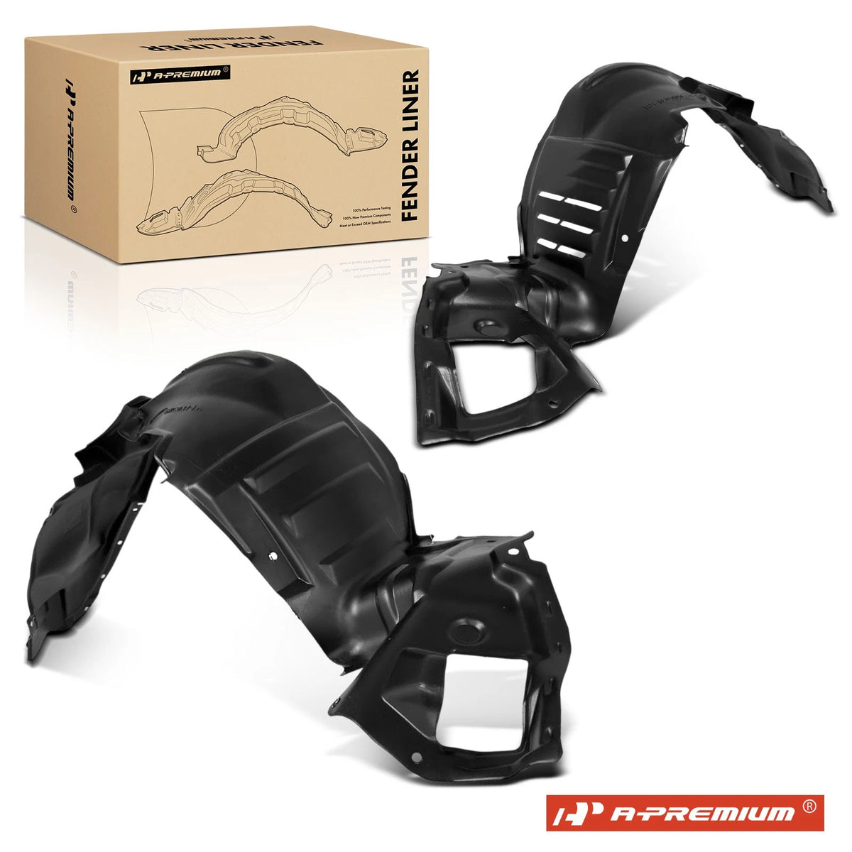 2X Front Inner Fender Liners for Lexus RX300 (1999–2003) 5387648011, 5387548011, LX1250104, LX1251104