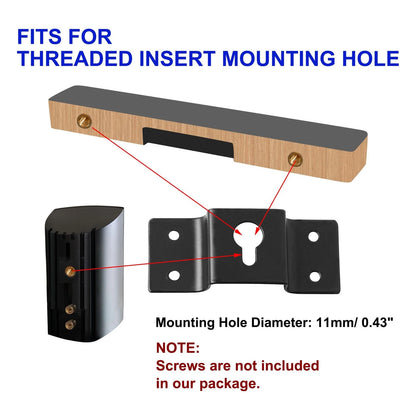 5X Wall-Mounted Speaker Brackets for Universal Use (7cm Long)