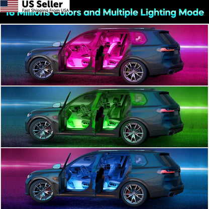 LED Interior Lights for Car Accessories (RGB)