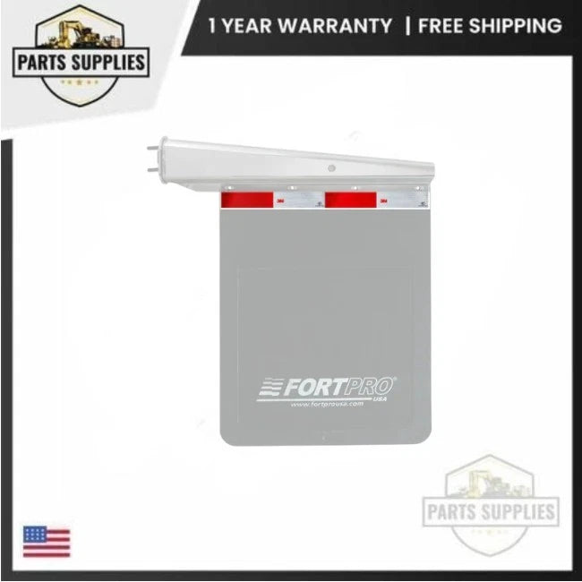 24" x 3" Aluminum Reflector Plates with 3M Tape for Straight Mud Flap