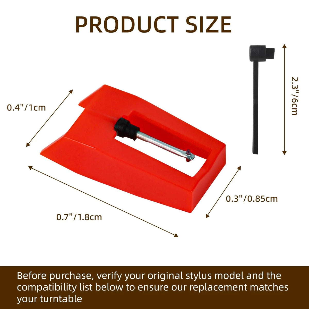 3 Pack Replacement Needles for Crosley Victrola ION Red