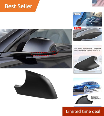 Scratch-Resistant Mirror Lower Cover for Tesla Model 3 (2017–2025)