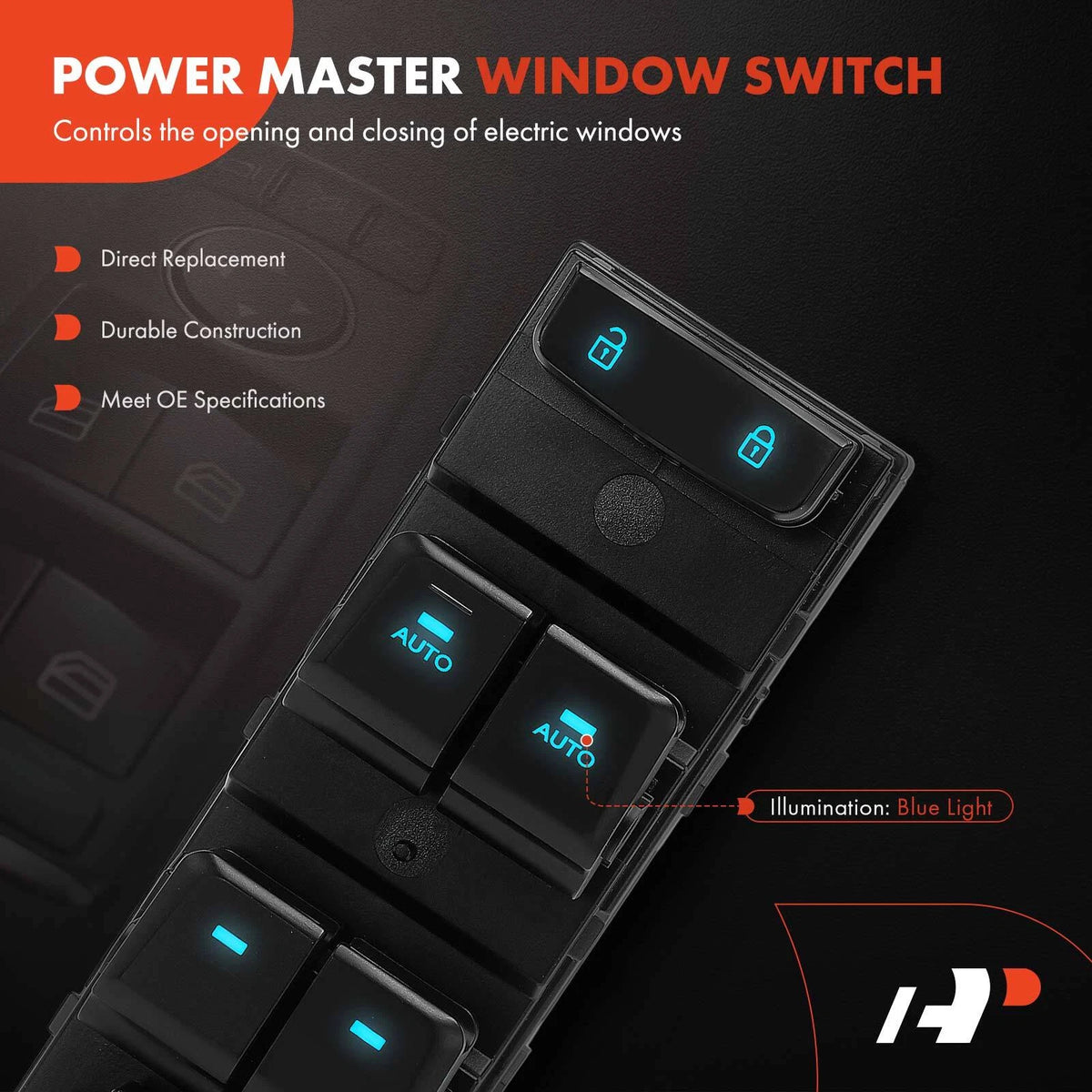 Front Left Power Window Switch for Hyundai Sonata (2015–2019) 93570C1010