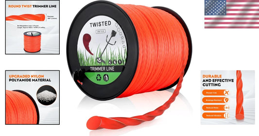 095-Inch Round Twist Trimmer Line for Enhanced Cutting Efficiency (5-Pound Spool)