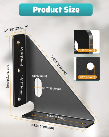 Heavy Duty Metal Triangle Corner Brackets for Wood