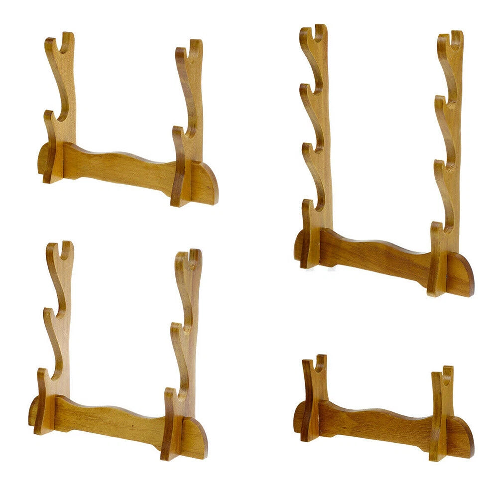Assembly Samurai Sword Katana Holder Stand Bracket Display Rack (1-4 Tier)