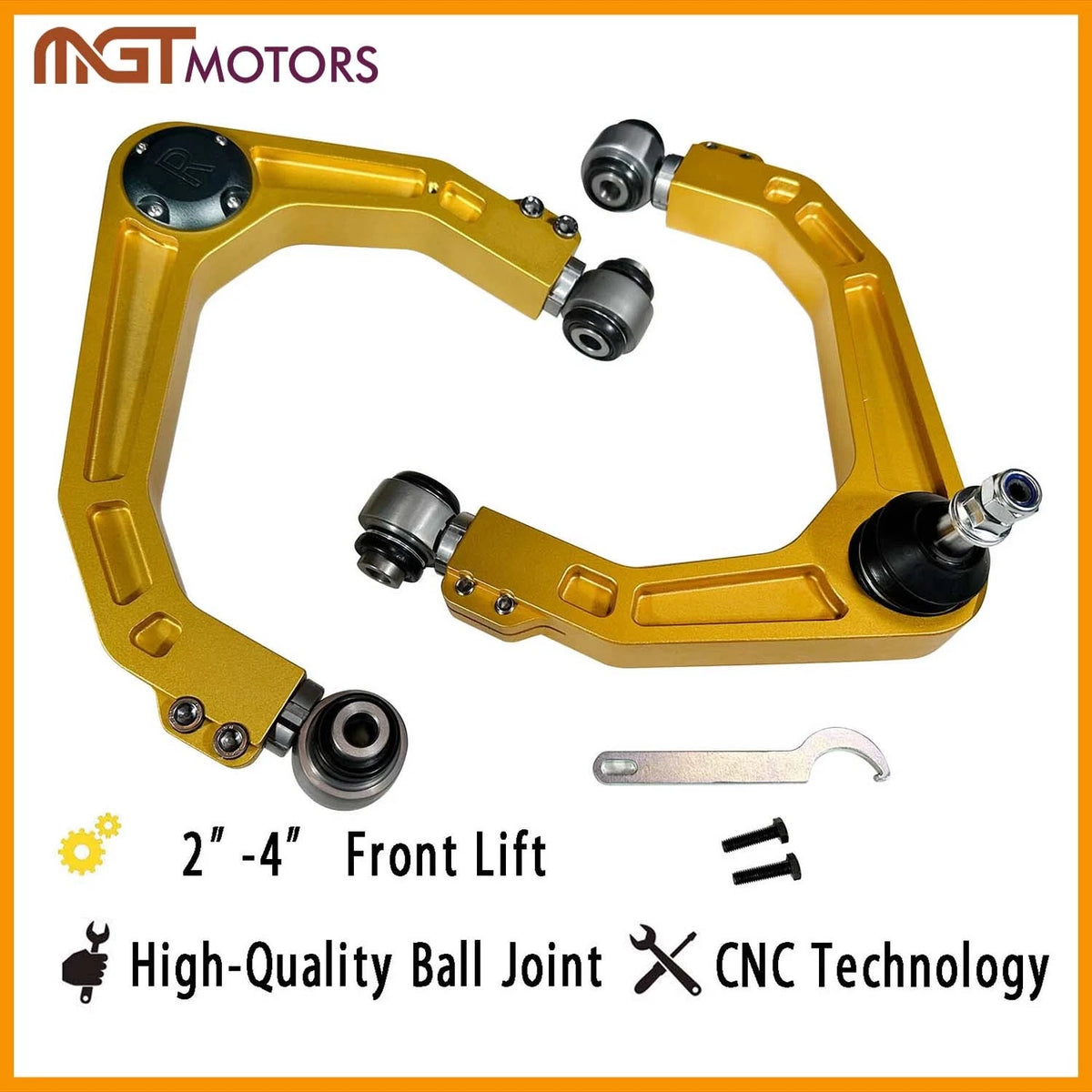 Gold Aluminum Upper Control Arms for Silverado Sierra (2014–2018) 799027