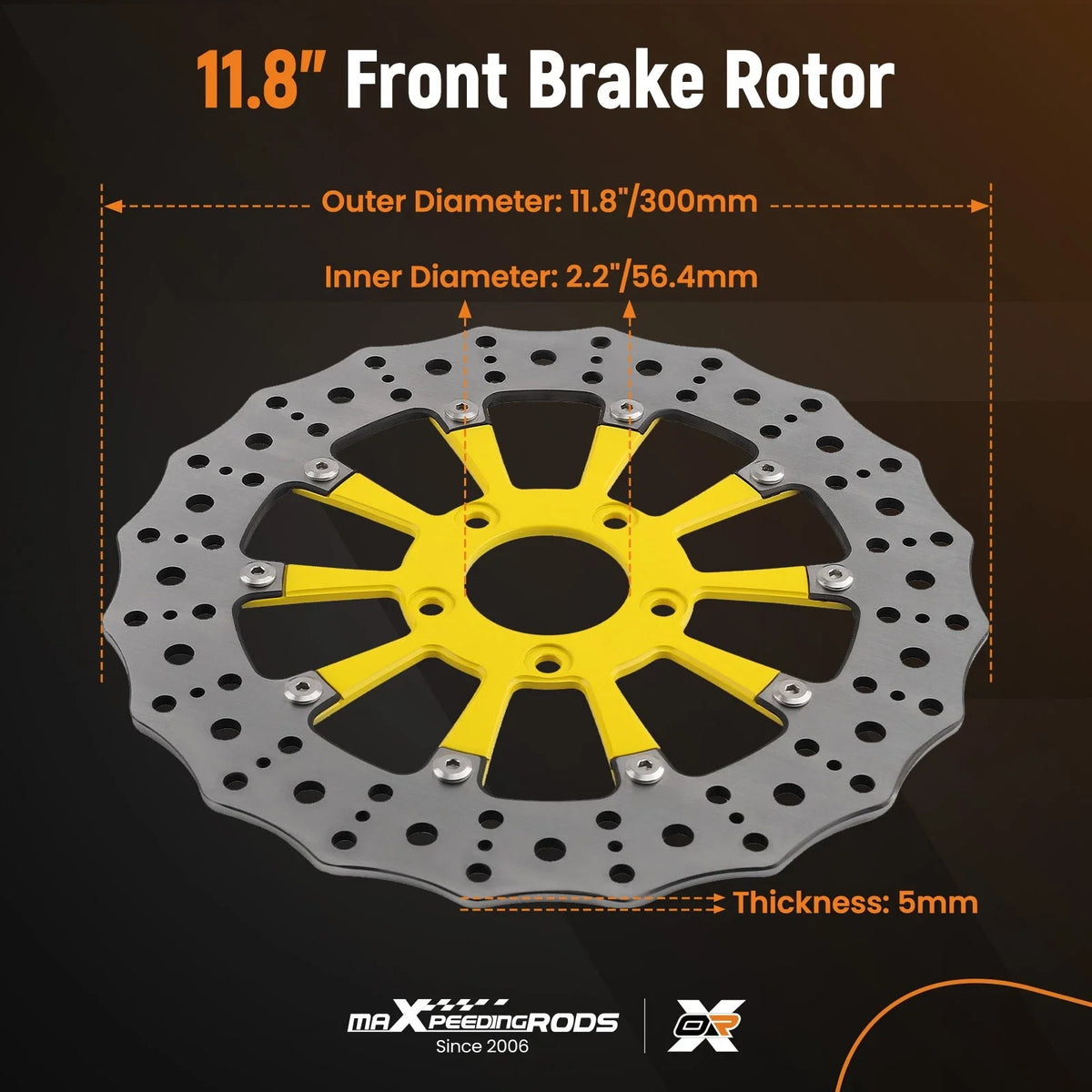 11.8" Front Brake Rotors for Harley-Davidson Trike (2014–2023) - 2X
