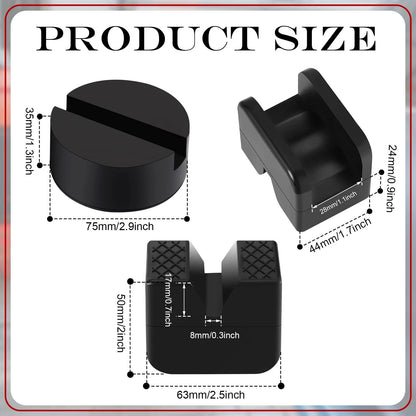 8 Pcs Rubber Jack Stand Pads for Floor Jack Adapter Pinch Welds