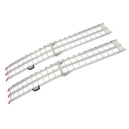 2X 7.5' Aluminum Folding Loading Ramps for Truck Motorcycle ATV UTV