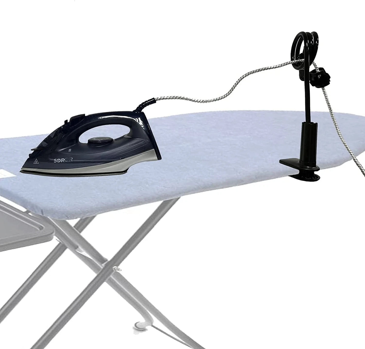 Universal Flexible Iron Cord Minder for Ironing Board