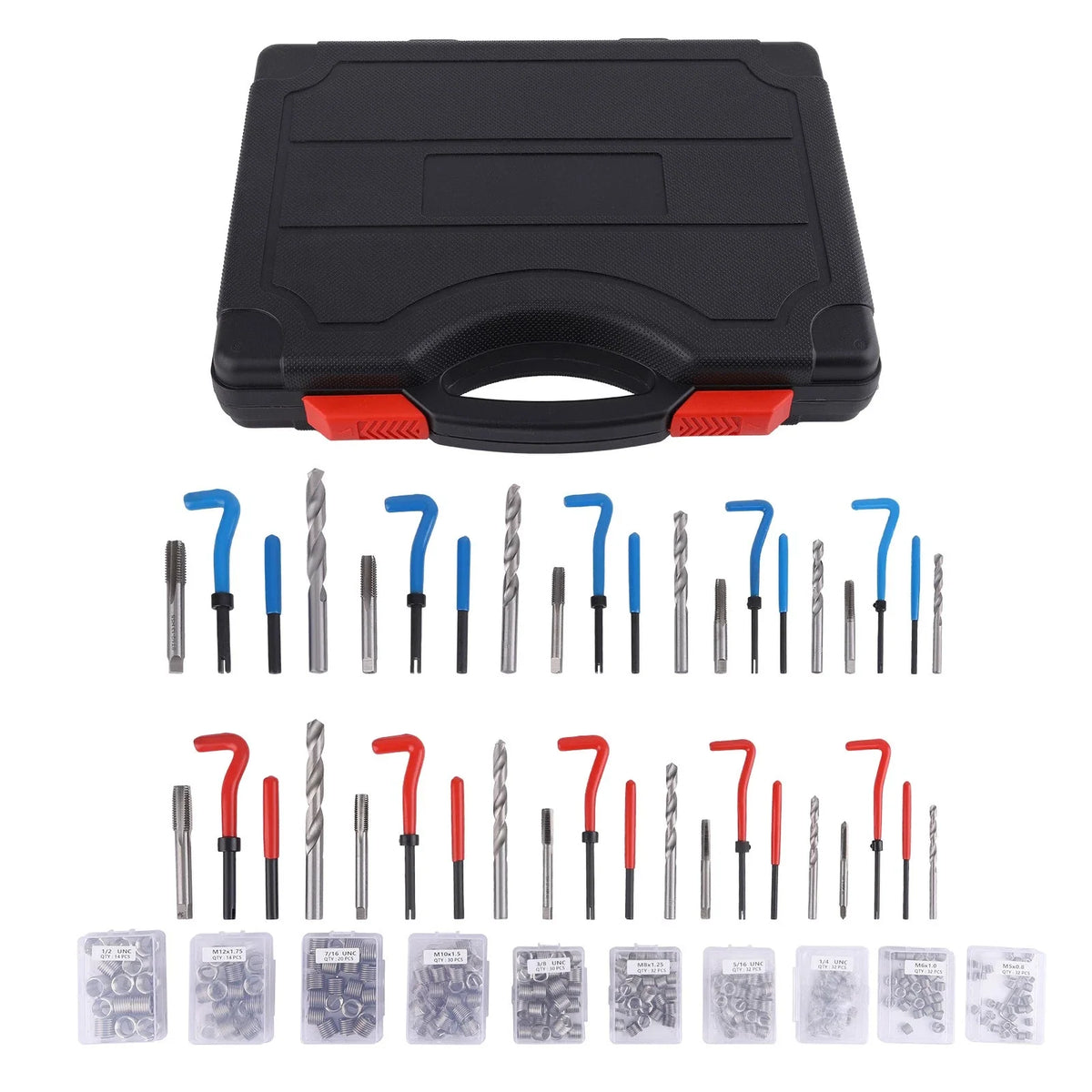SAE and Metric Thread Repair Kit Including HSS Drill Bits