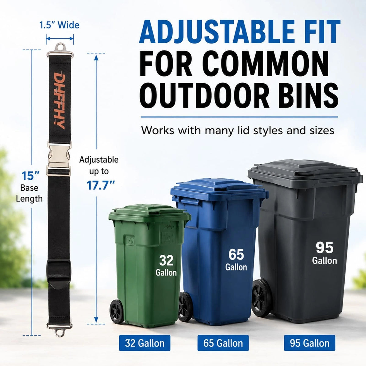 4PCS Heavy-Duty Bear Proof Trash Can Locks for