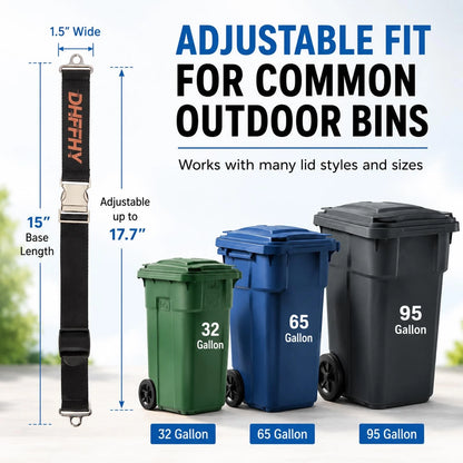 4PCS Heavy-Duty Bear Proof Trash Can Locks for