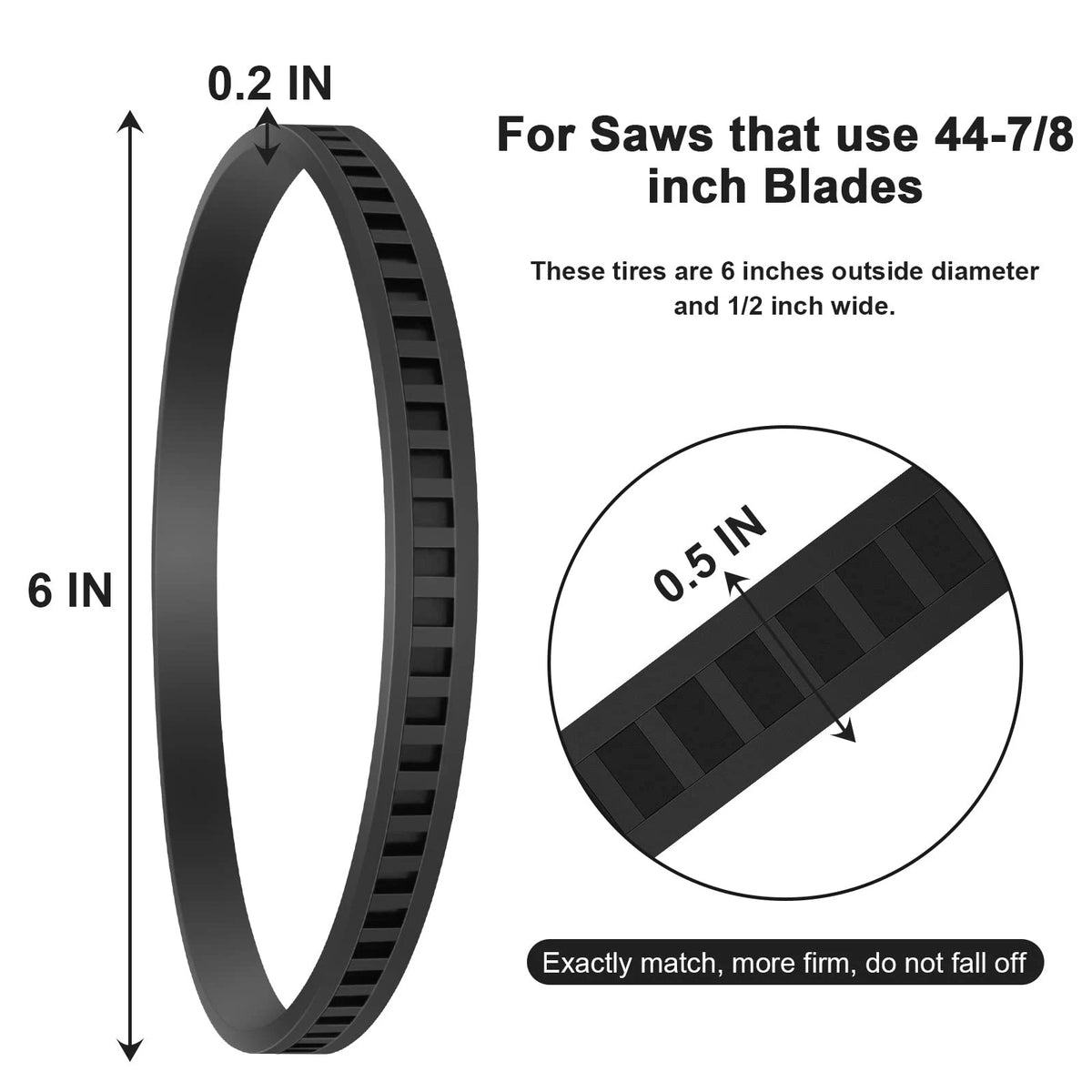 2 Pack Blade Pulley Tires Replacement for Bandsaw