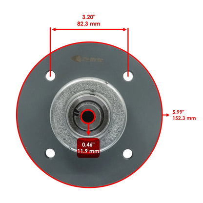 72" Deck Spindle & Pulley for Bad Boy AOS (2009–2011) SD212+PY240