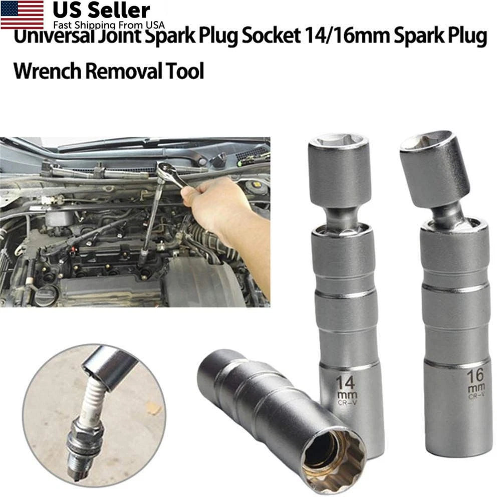 14MM & 16MM Thin Wall Magnetic Swivel Spark Plug Socket for Standard Size