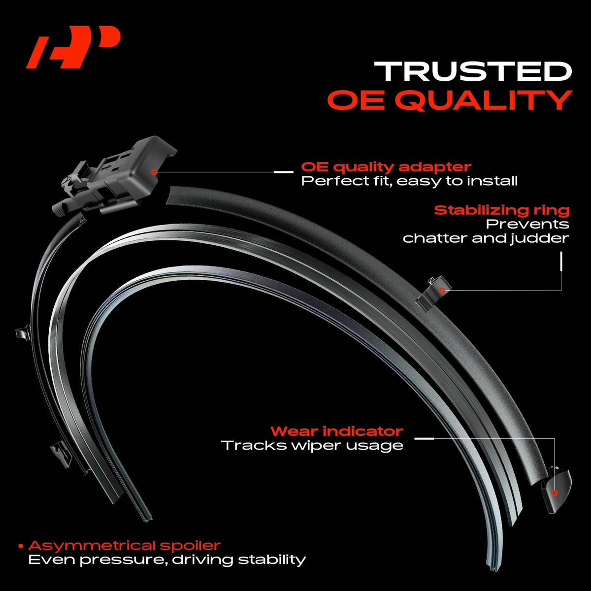 2X Front 24" & 20" Windshield Wiper Blades for Ford Five Hundred (2007)