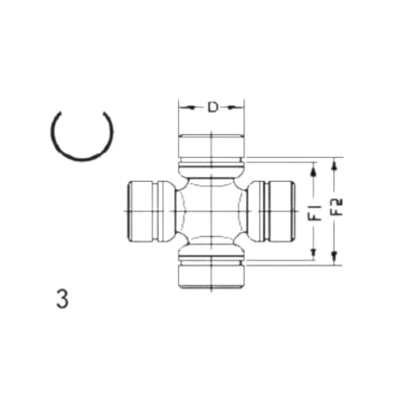 Universal Joint 28mm x 48mm for Kia Sorento (2003–2006)