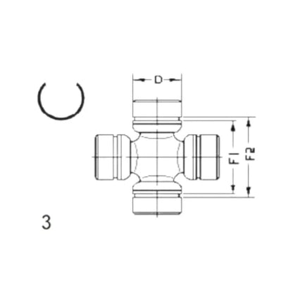 Universal Joint 28mm x 48mm for Kia Sorento (2003–2006)