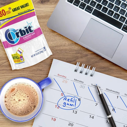 2X ORBIT Bubblemint Sugar-Free Chewing Gum Bulk Pack