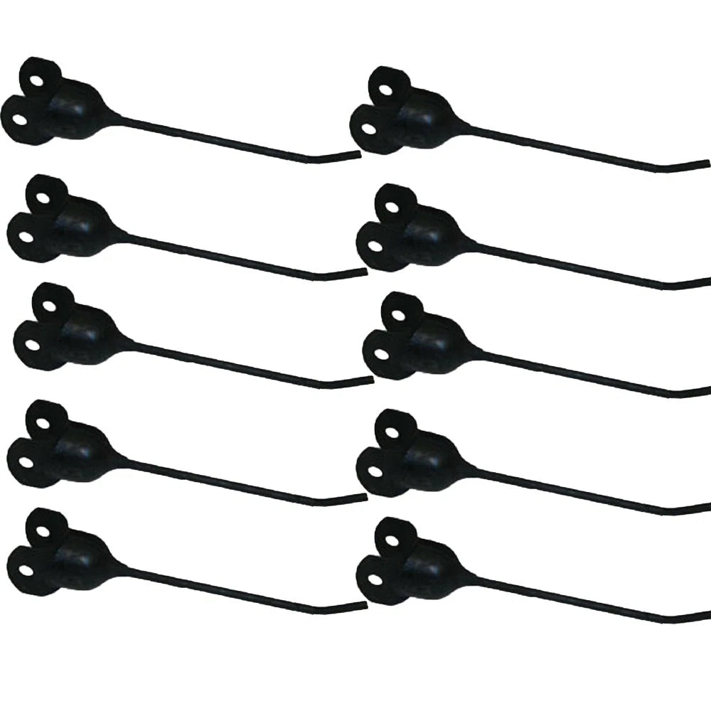 Pack of 10 Rubber Mount Rake Teeth for (7" Tine)