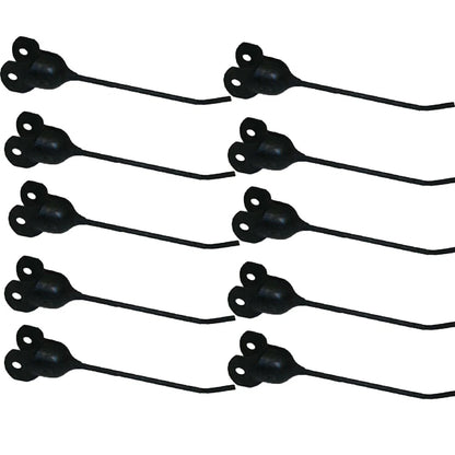 Pack of 10 Rubber Mount Rake Teeth for (7" Tine)