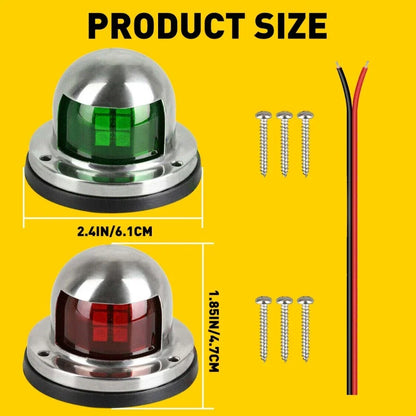 2X 16LED Navigation Lights for Bow of Marine Boat Pontoon (12V)