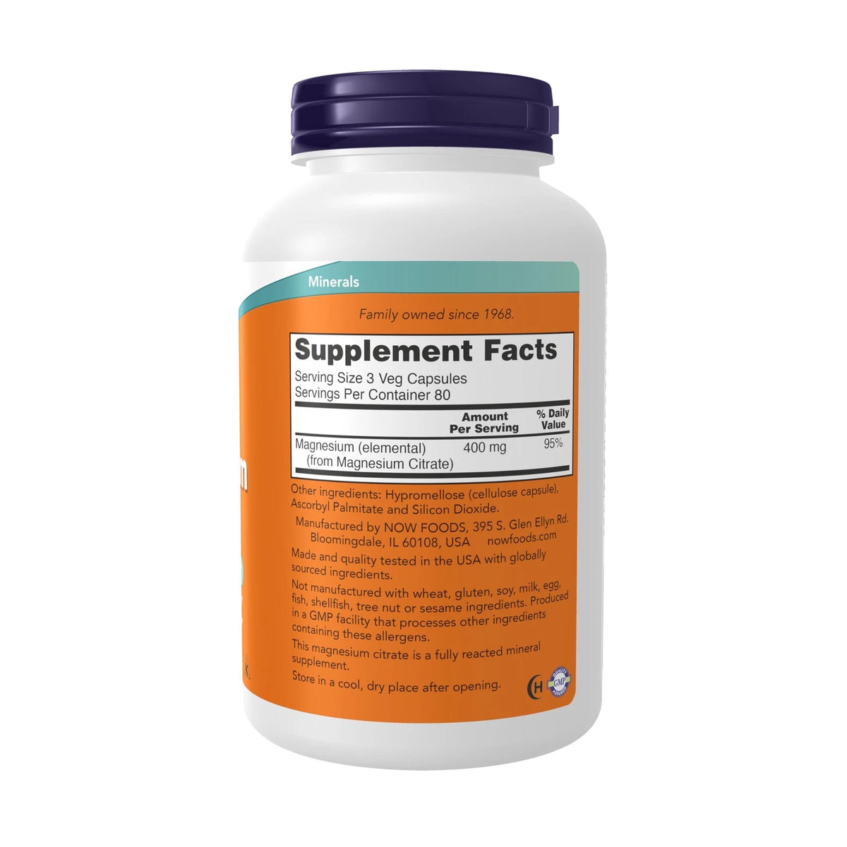 Magnesium Citrate Supplements for NOW Foods (240 Count)