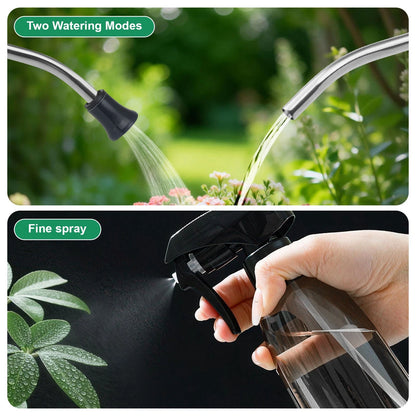 Set of 2 Plant Spray Bottles and Watering Cans for Indoor Plants