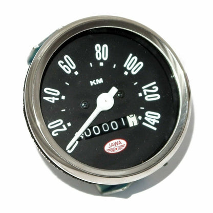 Black Face Jawa Logo Speedometer for CZ Motorcycle (140 Kph)