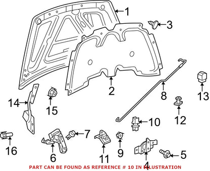 Radiator Support Baffle Clip for Chrysler Dodge (2008–2010)