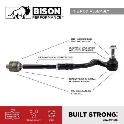 Bison Performance Steering Tie Rod Assembly for BMW E46 E85 E86 (2000–2006)
